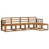 vidaXL Utend&oslash;rs sofa-sett 5 pcs Naturlig Solid akasietre