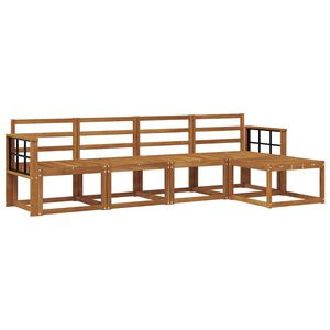 vidaXL Utend&oslash;rs sofa-sett 5 pcs Naturlig Solid akasietre