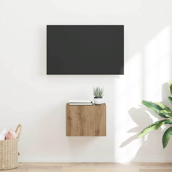 vidaXL TV Veggskap Kunstnerisk Eik 60 x 31 x 29.5 cm Konstruert tre