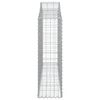 vidaXL Gabionkurver buede 13 stk 200x30x100/120 cm galvanisert jern