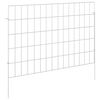 vidaXL Hagefence med spyd 12 stk. 75 x 50 cm Galvanisert st&aring;l S&oslash;lv