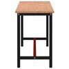 vidaXL Arbeidsbenk 220x55x81,5 cm heltre b&oslash;k og metall