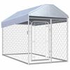 vidaXL Utend&oslash;rs hundeg&aring;rd med tak 200x100x125 cm