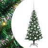 vidaXL Kunstig Forh&aring;ndsopplyst Juletre gr&oslash;nn 120 cm PVC og metall