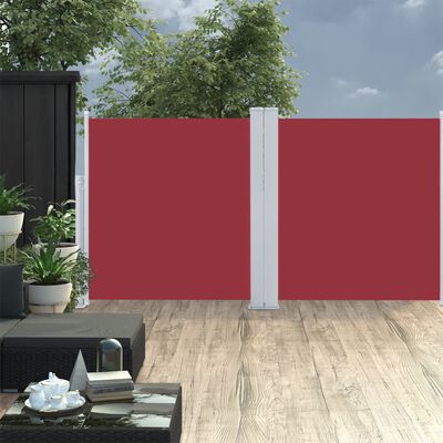 vidaXL Uttrekkbar sidemarkise 100x600 cm rød