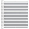 vidaXL Balkong Skjerm Lys Gr&aring; og Hvit 120 x 600 cm