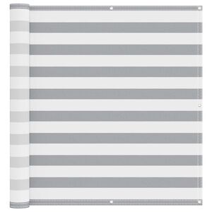 vidaXL Balkong Skjerm Lys Gr&aring; og Hvit 120 x 600 cm