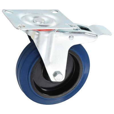 vidaXL Svinghjul med doble bremser 4 stk 125 mm