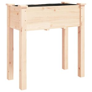 vidaXL Plantekasse med foring 71x37x76 cm heltre gran