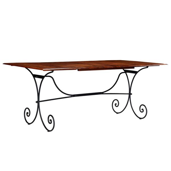 vidaXL Spisebord heltre med honningfinish 200x100x76 cm