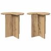 vidaXL Sidetabell 2 stk. Artisan eik &Oslash; 39 x 38 cm Konstruert tre