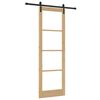 vidaXL Skyved&oslash;r ORKDAL Naturlig 78 x 232 cm Massivt furutre og glass