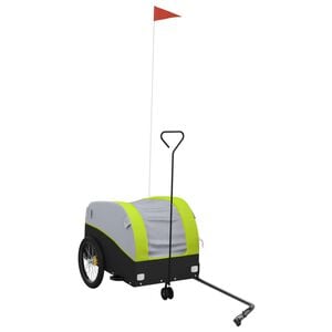 vidaXL Sykkelvogn svart og gr&oslash;nn 30 kg jern