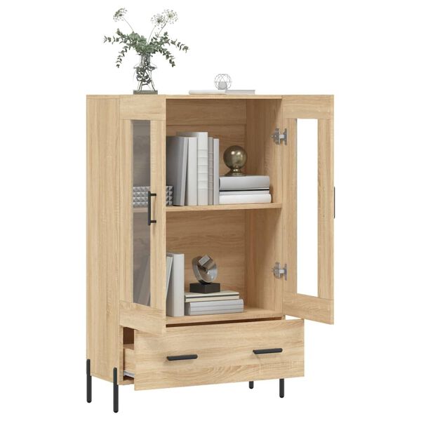 vidaXL Highboard sonoma eik 69,5x31x115 cm konstruert tre