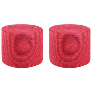 vidaXL 2 stk. 2 mm R&oslash;d 100% Tossa jute