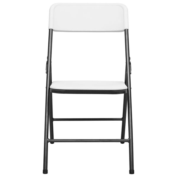 vidaXL Sammenleggbare hagestoler 4 stk HDPE hvit