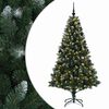 vidaXL Kunstig juletre med kuler 180 cm 300 LED-lys Varmhvit