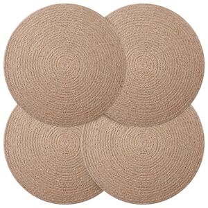 vidaXL Jute Placemets 4 stk. Naturlig 100% Tossa Jute