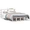 vidaXL Sengeramme uten madrass hvit 135x190 cm heltre furu