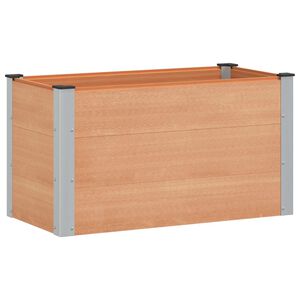 vidaXL H&oslash;ybed Brun 100 x 50 x 54 cm WPC og Aluminium