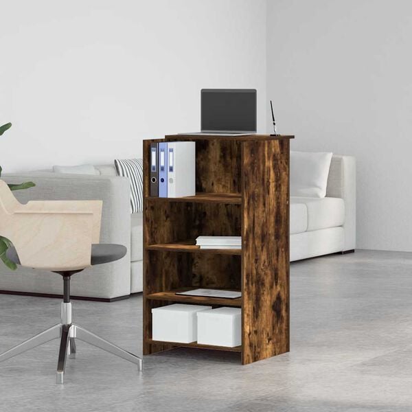 vidaXL Resepsjonspult røkt eik 55x50x103,5 cm konstruert tre