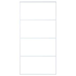 vidaXL Skyved&oslash;r ESG-glass og aluminium 102,5x205 cm hvit