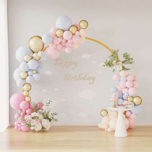 vidaXL Bryllupsbue Gull 220 x 45 x 200 cm St&aring;l