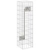 vidaXL Gabion kran 4 stk. S&oslash;lv 25 x 25 x 100 cm Galvanisert st&aring;l