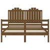 vidaXL Sengeramme med hodegavl honningbrun 140x190 cm heltre