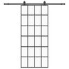 vidaXL Skyved&oslash;r med monteringssett svart 90x205 cm ESG-glass