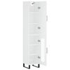 vidaXL Highboard hvit 34,5x34x180 cm konstruert tre