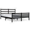 vidaXL Sengeramme svart heltre furu 135x190 cm Double