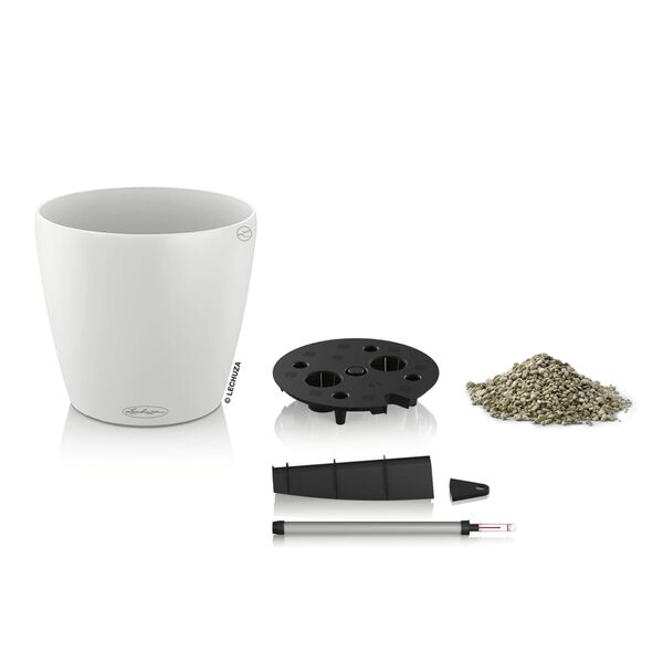 LECHUZA Plantekasse CLASSICO Color 21 ALL-IN-ONE hvit
