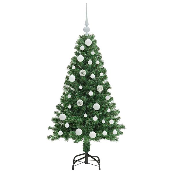 vidaXL Kunstig juletre med 150 LED grønn 120 cm PVC og Stål og Plast