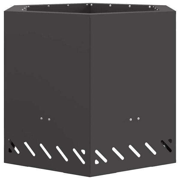 vidaXL R&oslash;ykfri ildsted Svart 58 x 58 x 51 cm St&aring;l