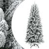 vidaXL Kunstig juletre Hvit 210 cm PVC og plast og st&aring;l og PE