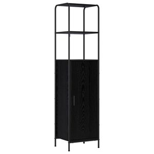 vidaXL H&oslash;yskap Svart eik 40 x 33 x 161 cm Konstruert tre