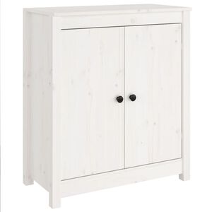 vidaXL Skjenk hvit 70x35x80 cm heltre furu
