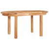 vidaXL Bananformet hagesofagruppe 3 deler heltre teak