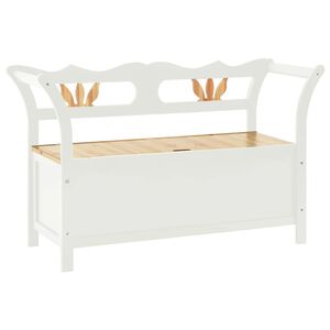 vidaXL Benk hvit 107x45x75,5 cm heltre gran
