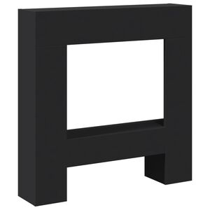 vidaXL Peisramme svart 81x18x82 cm konstruert tre