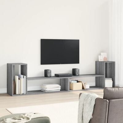 vidaXL TV-benker 2 stk grå sonoma 100x30x50 cm konstruert tre