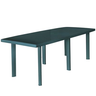 vidaXL Hagebord grønn 210x96x72 cm plast
