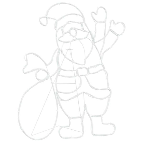 vidaXL Julemann Lys med 168 LED Flerfarget 58.5 x 60 x 1.3 cm Jern