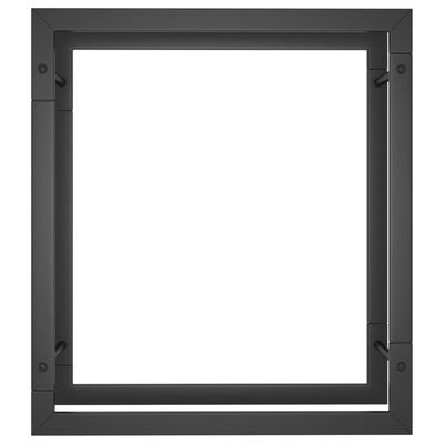 vidaXL Vedstativ matt svart 50x28x56 cm stål