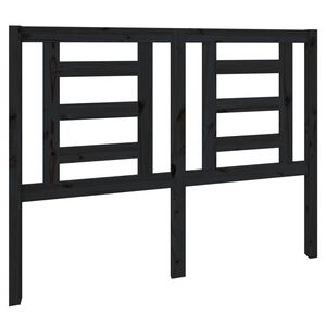 vidaXL Sengegavl svart 126x4x100 cm heltre furu