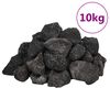 vidaXL Lavasteiner 10 kg svart 3-5 cm