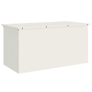vidaXL Hageoppbevaringsputeeske Galvanisert st&aring;l 100 x 50,5 x 50 cm