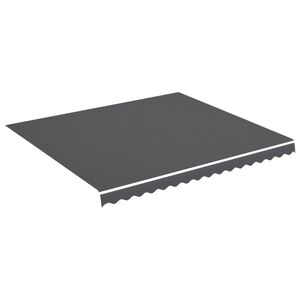 vidaXL Erstatningsduk for markise antrasitt 380x345 cm polyester