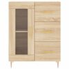 vidaXL Highboard sonoma eik 69,5x34x180 cm konstruert tre